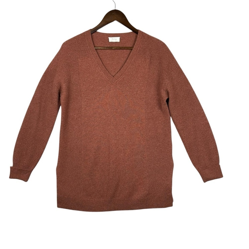 WRAP London WJ45 V-Neck 100 % Cashmere Women Pink Sweater Size US 4/6